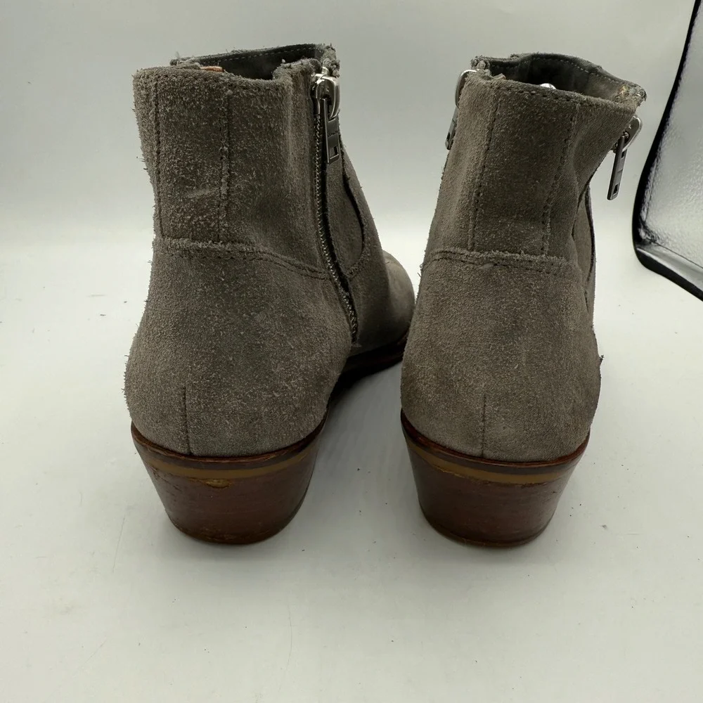Coach Dani Bootie Western Heather Grey‎ Suede Ankle Boots 7.5B